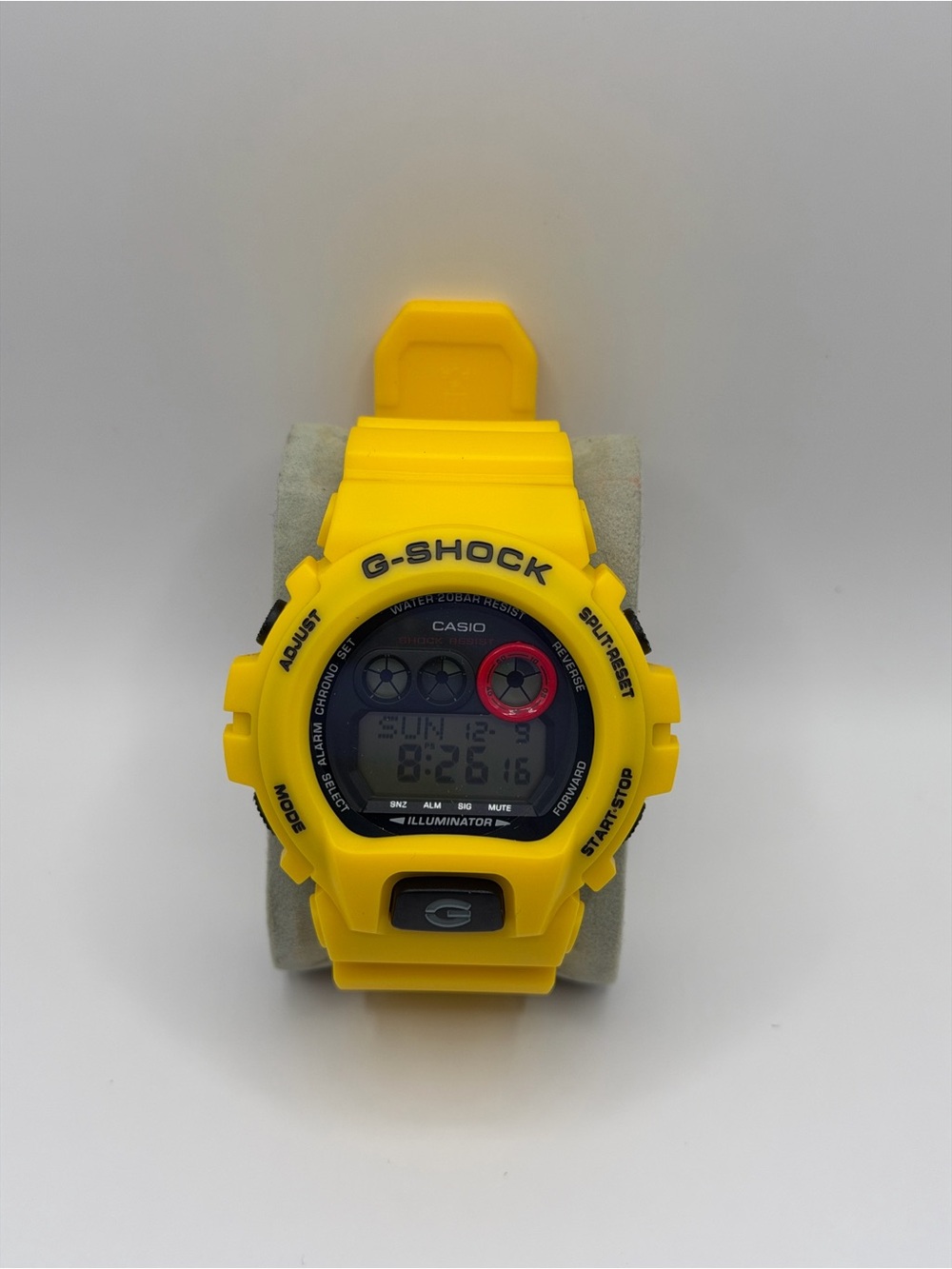 Casio G-SHOCK Yellow Resin Digital Watch with Black Dial Accents